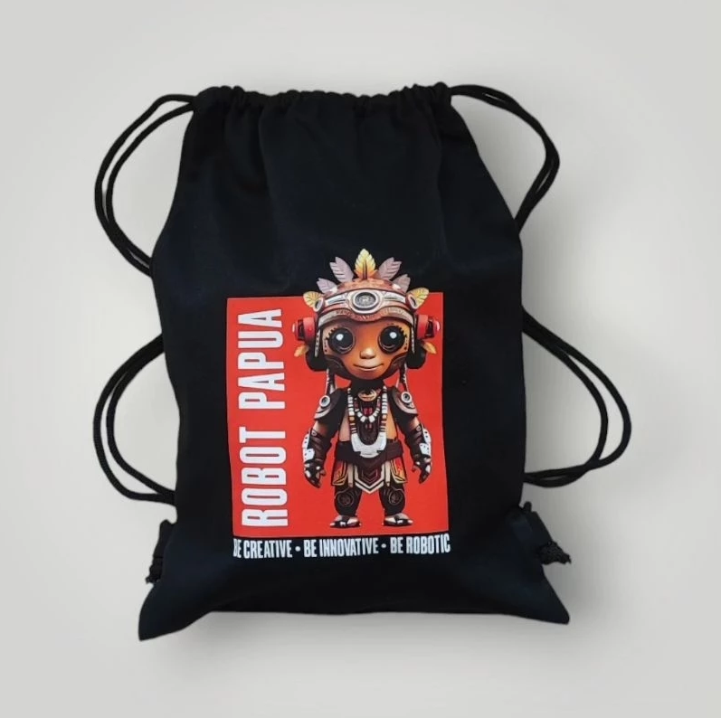 TAS PUNGGUNG SERUT TWILL SABLON DTF ROBOT PAPUA